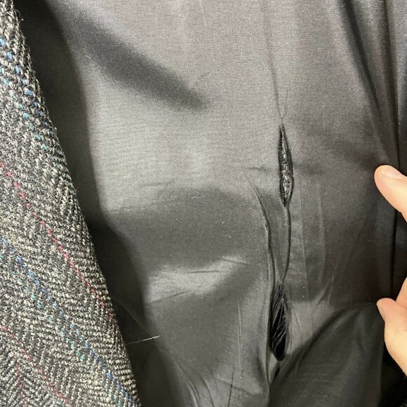 Moores Harris Tweed Men's 40 R Black Scottish Wool Blazer Sports Jacket - Picture 8 of 11